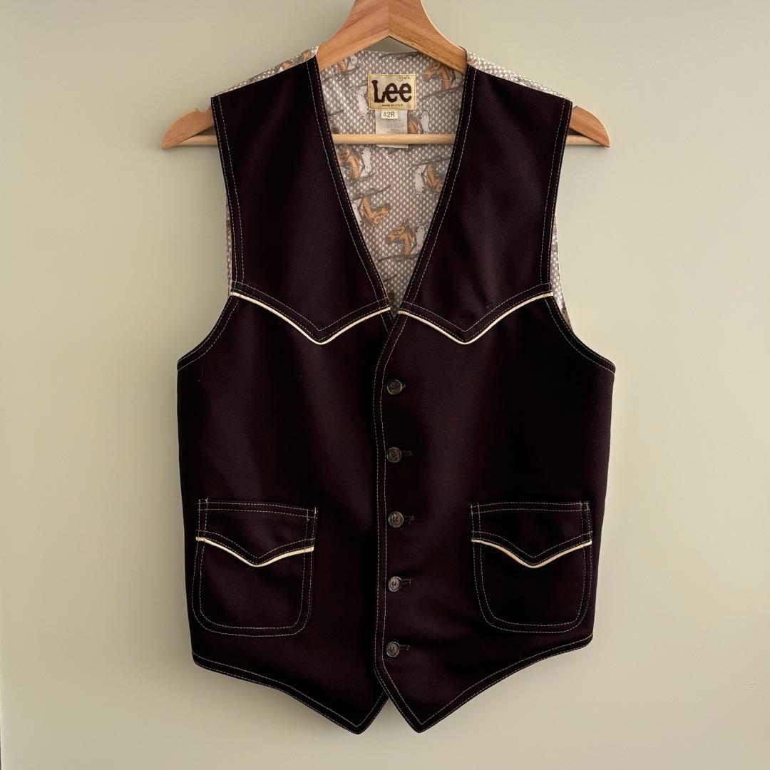 超希少 アメリカ製 70s Lee 3ピースセットアップ ウエスタン