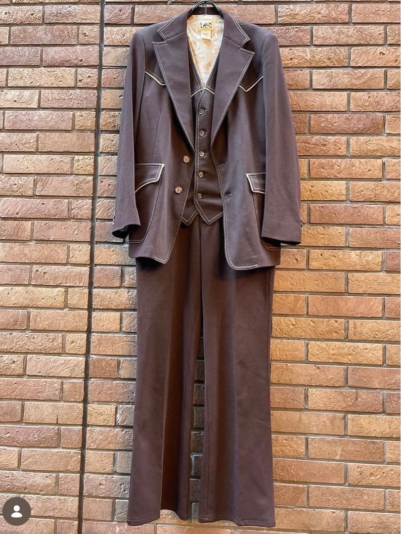 超希少 アメリカ製 70s Lee 3ピースセットアップ ウエスタン