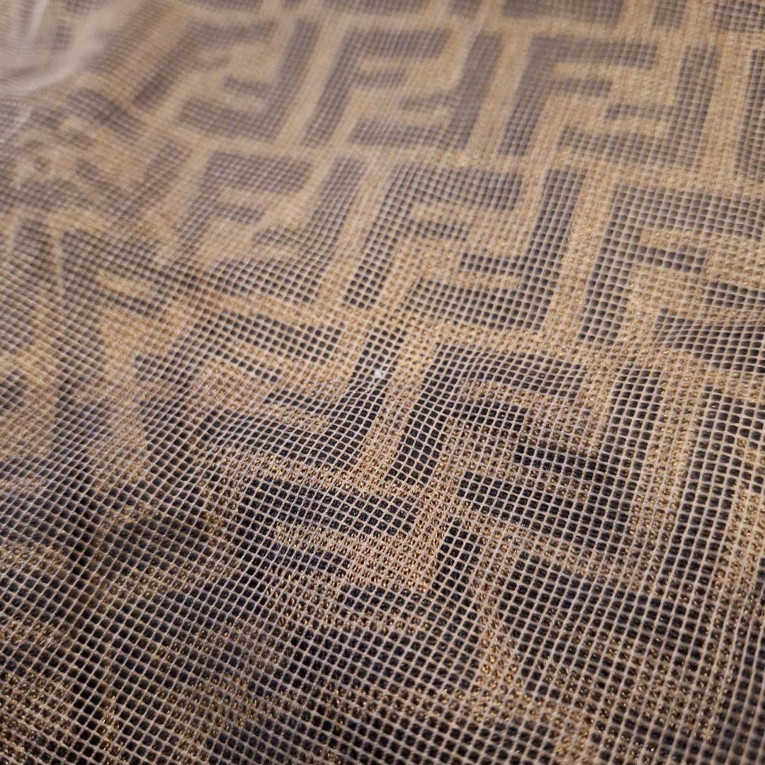 FENDI　フェンディ　メッシュタンクトップ　ノースリーブ　ズッカ柄　イタリア