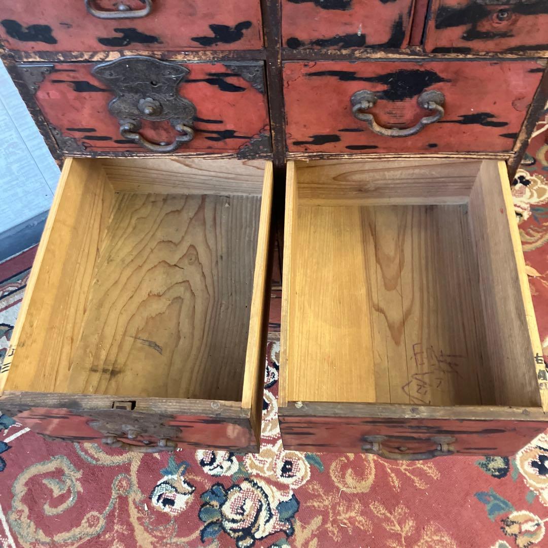 昭和レトロ 古家具 木製箪笥 薬箱 古道具 茶箪笥 ビンテージ ヴィンテージ