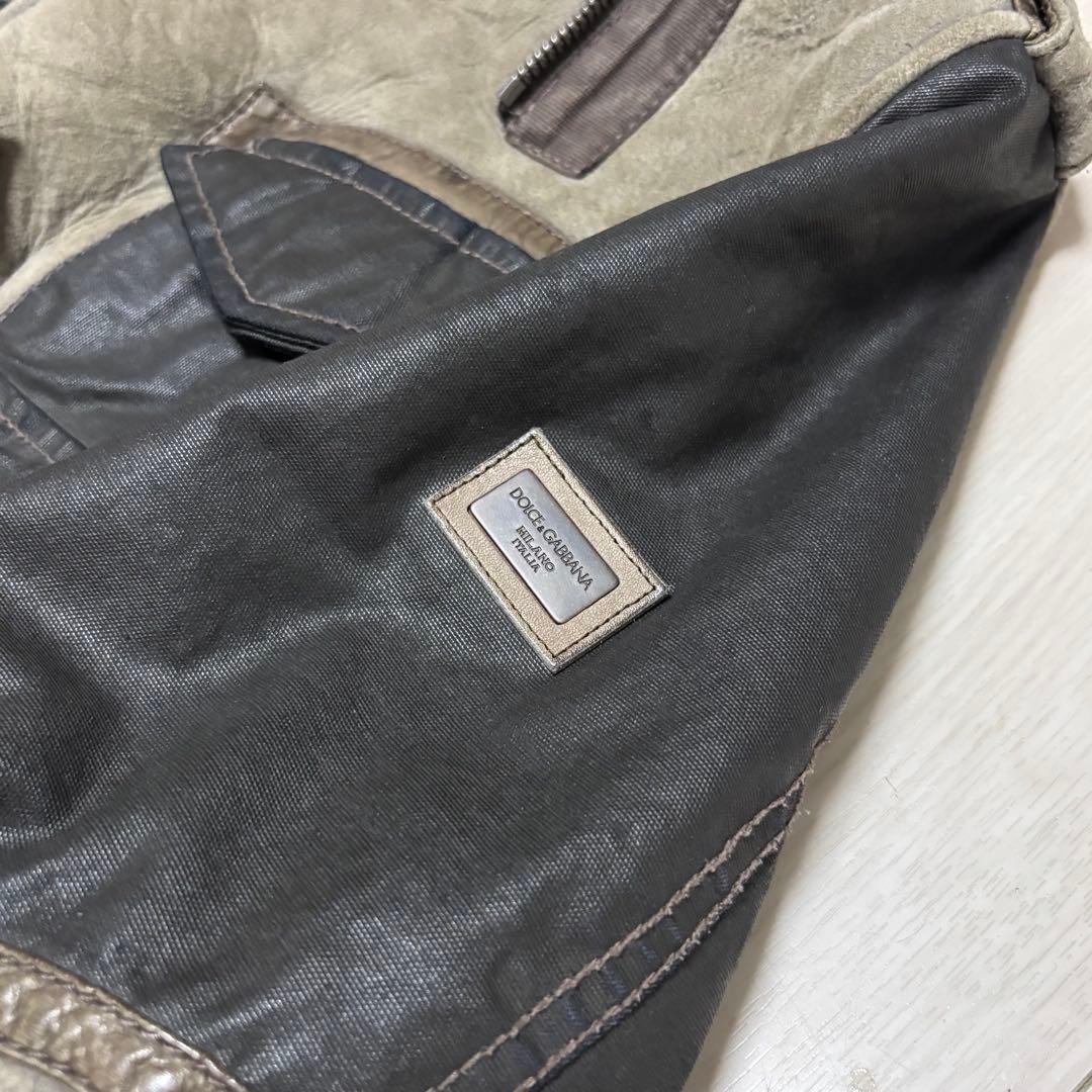 【特別品】 Dolce & Gabbana 00s レザー ムートンジャケット