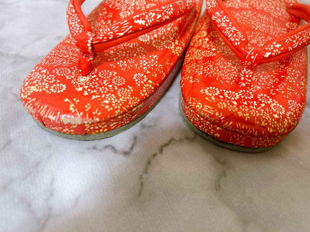 レトロ着物♡七五三　3歳　フルセット　一式　鶴　正絹　総絞り被布　朱色