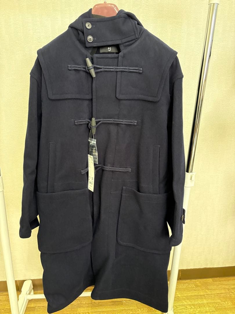 ユニクロ　ウールオーバーサイズダッフルコート ネイビー　Mサイズ