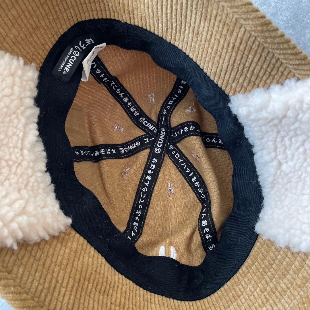 新品同様 CUNE 犬帽子 コーデュロイバケットハット