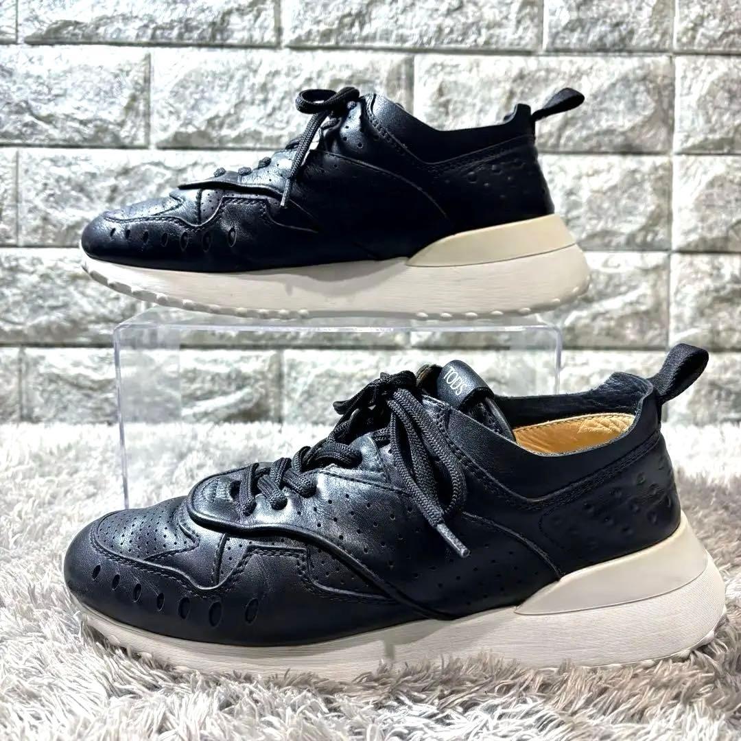美品❣️TOD'Sトッズ レザースニーカー FONDO SPORTIVO 収納袋付