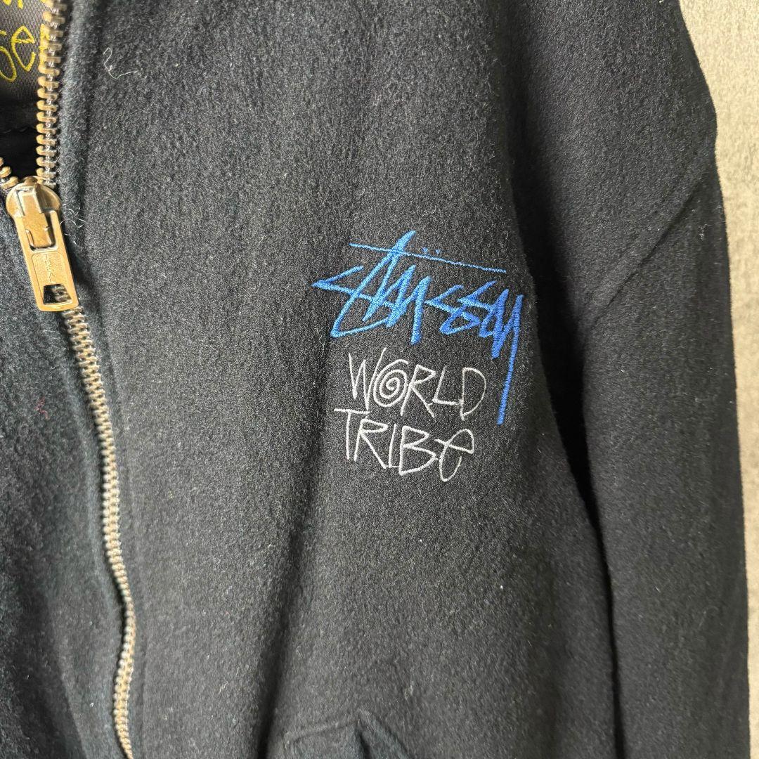OLD Stussy Burly Gear スタジャン L 黒 オールド レア