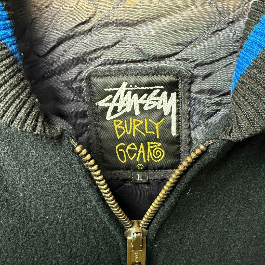 OLD Stussy Burly Gear スタジャン L 黒 オールド レア