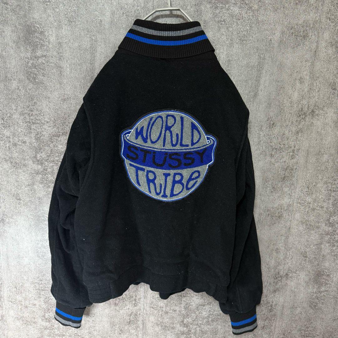 OLD Stussy Burly Gear スタジャン L 黒 オールド レア