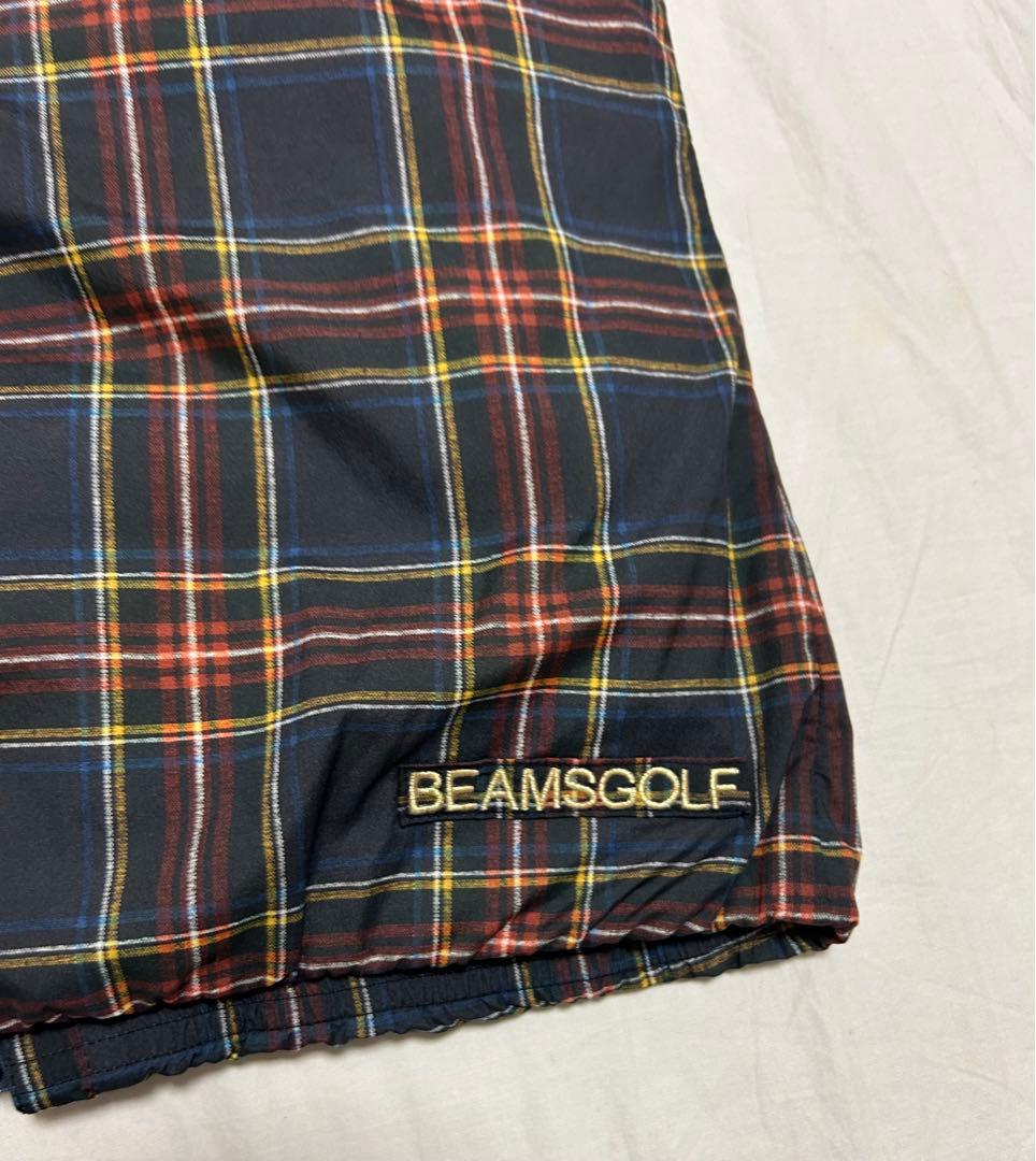 ビームスゴルフ 2WAY タータンチェック柄ダウンベスト 女性用 Mサイズ