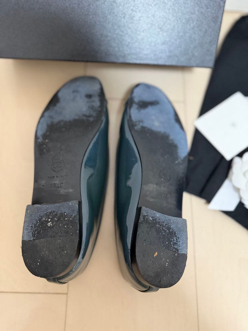 pupupuputa CHANEL ダークグレー バレエシューズ