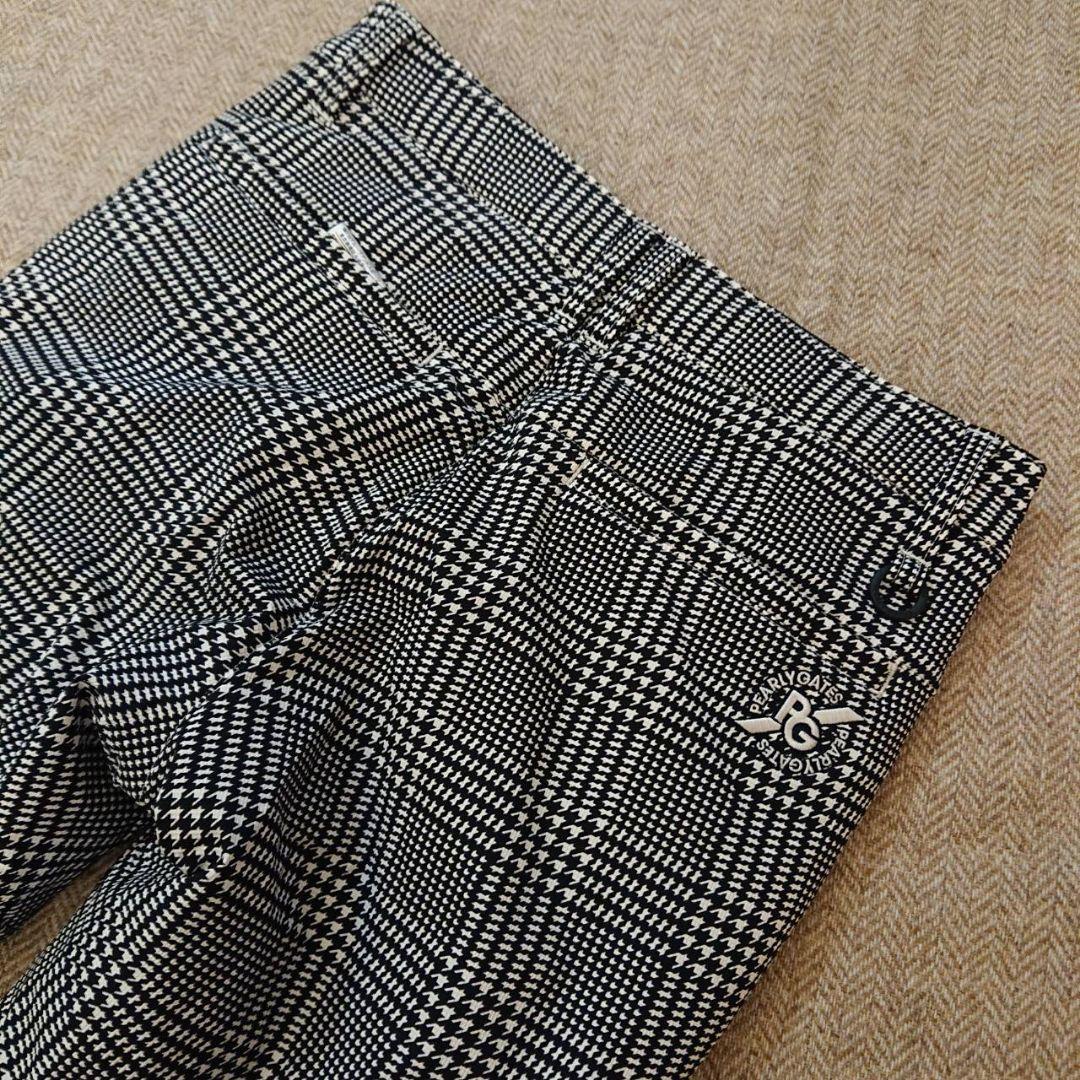 未使用　美品　パーリーゲイツ　中綿　防寒　保温　チェック　パンツ　千鳥柄　0