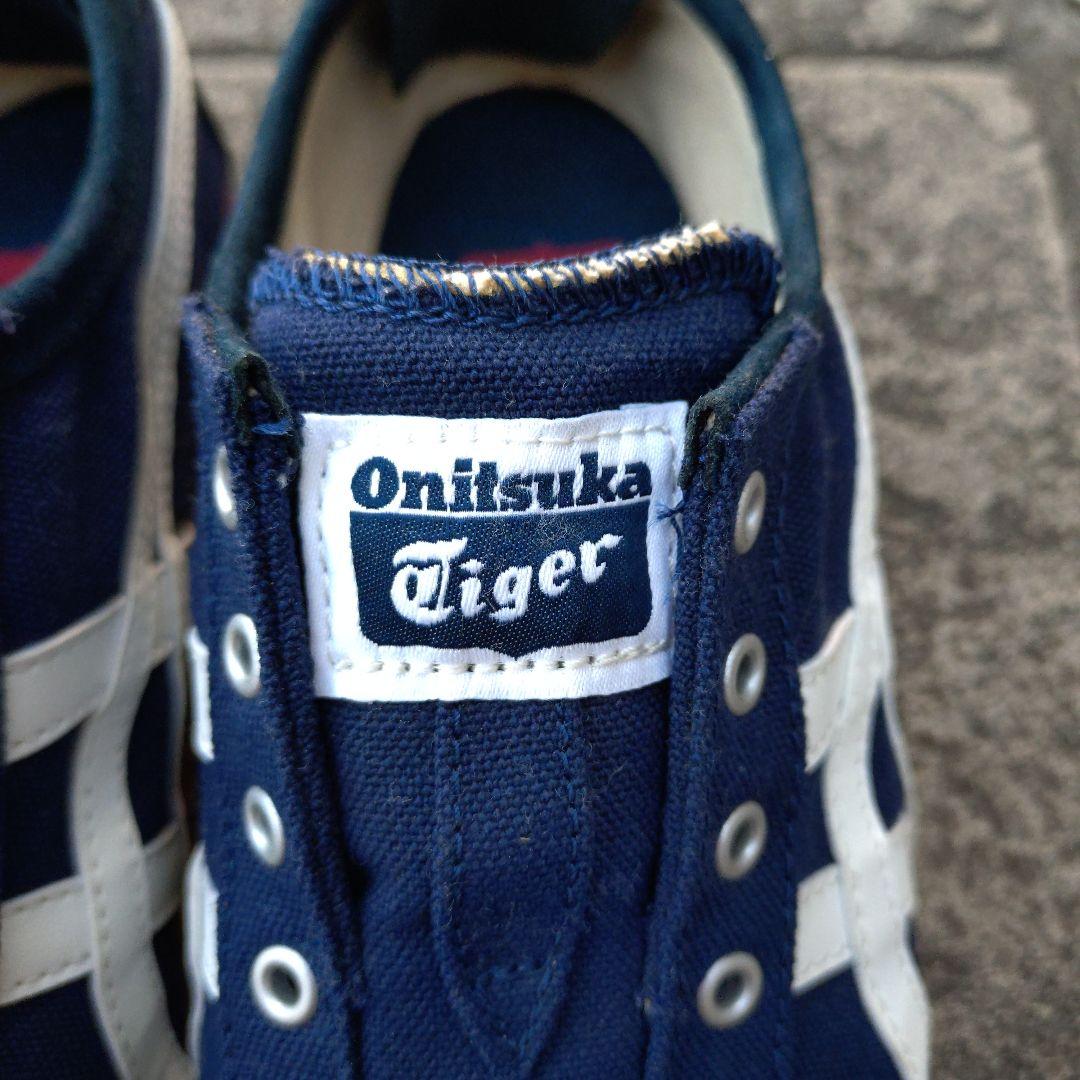 オニツカタイガー メキシコ66スリッポン ネイビー スニーカー 24cm