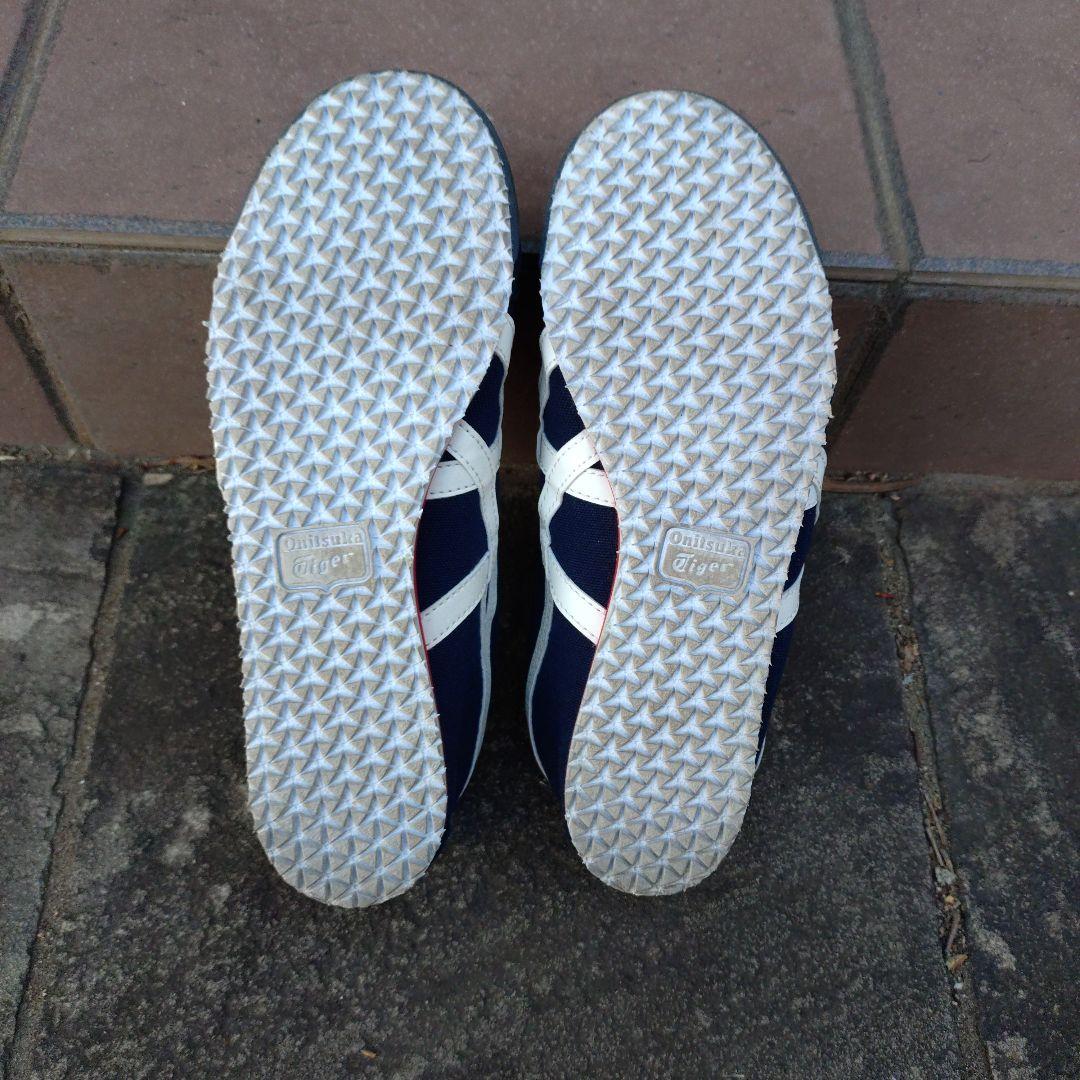オニツカタイガー メキシコ66スリッポン ネイビー スニーカー 24cm