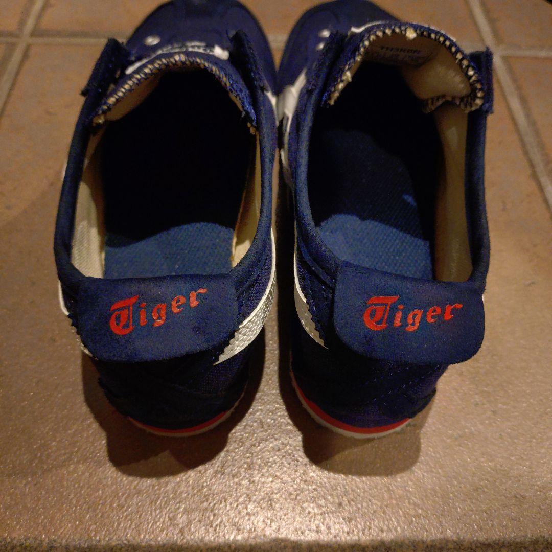 オニツカタイガー メキシコ66スリッポン ネイビー スニーカー 24cm