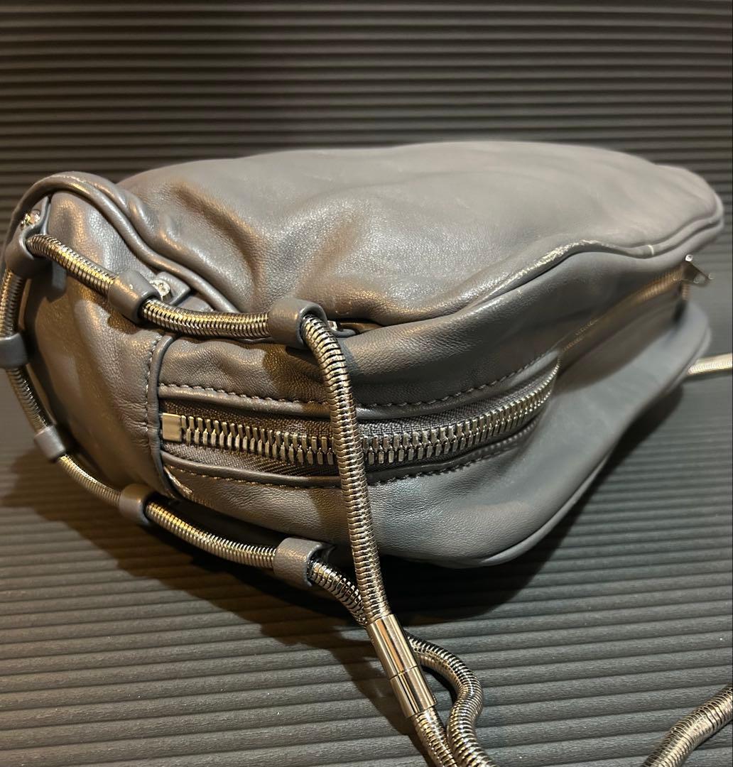 アレキサンダーワン バッグ 2WAY チェーン グレー　ポシェット レザー