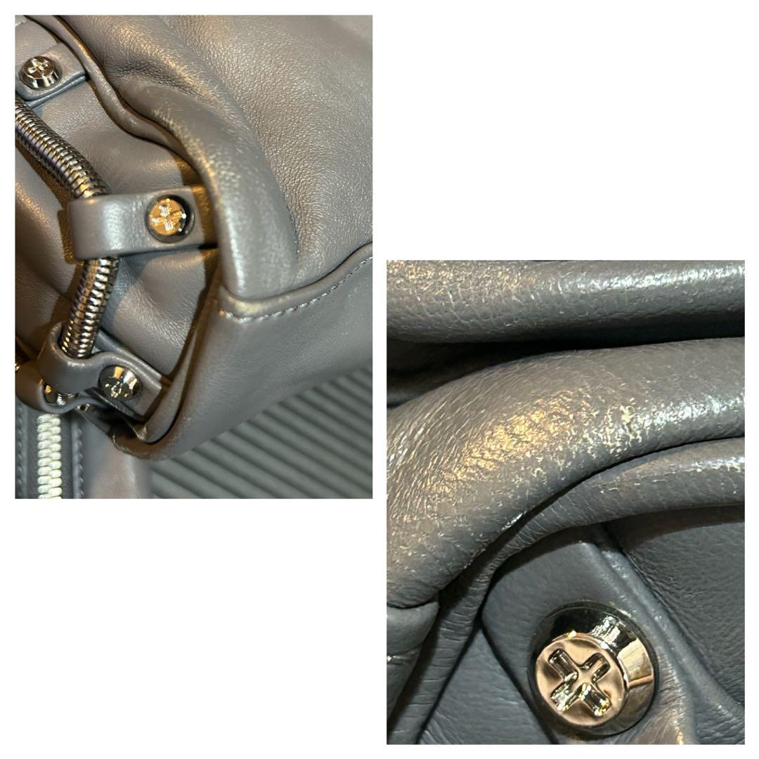 アレキサンダーワン バッグ 2WAY チェーン グレー　ポシェット レザー