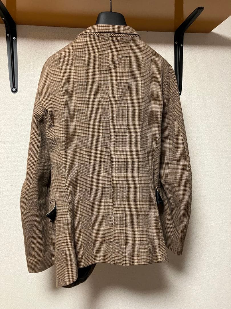 Jemera ブラウン系チェック テーラードジャケット M