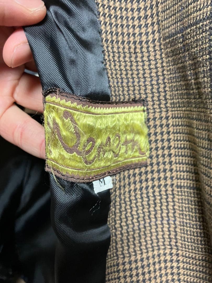 Jemera ブラウン系チェック テーラードジャケット M