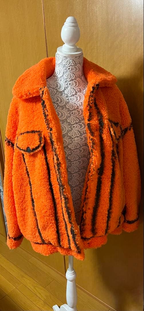 Desigual. デシグアル　ボアジャケットコート　オレンジ　レア品