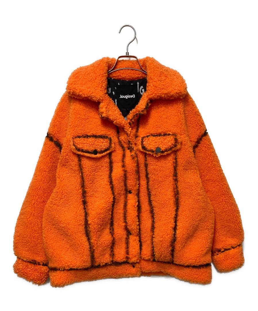 Desigual. デシグアル　ボアジャケットコート　オレンジ　レア品