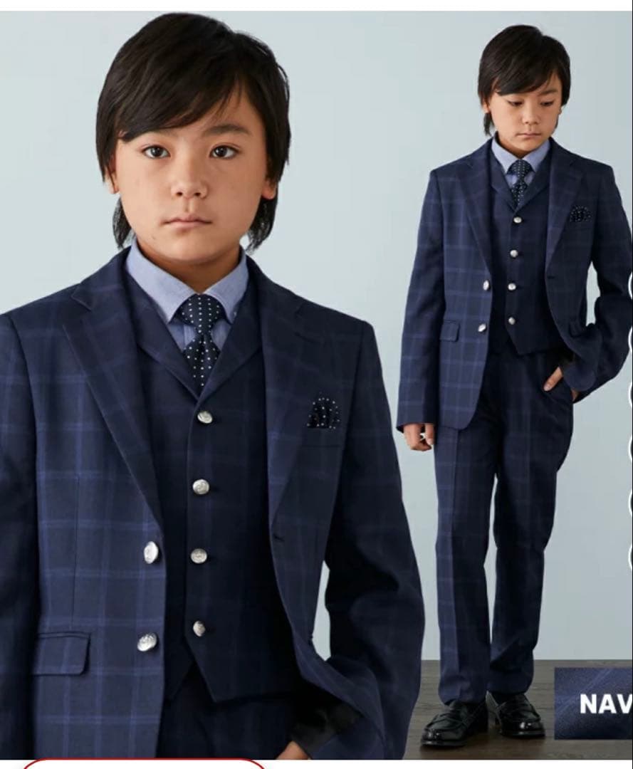 スーツ超美品6点セット⭐︎WANDER FACTORY チェック柄スーツ 150