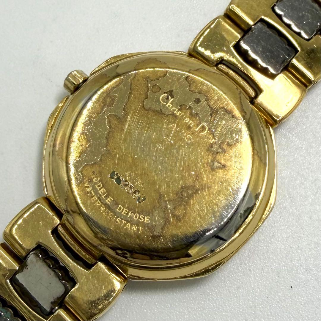 【稼働】 Christian Dior 腕時計 オクタゴン 12Pダイヤ