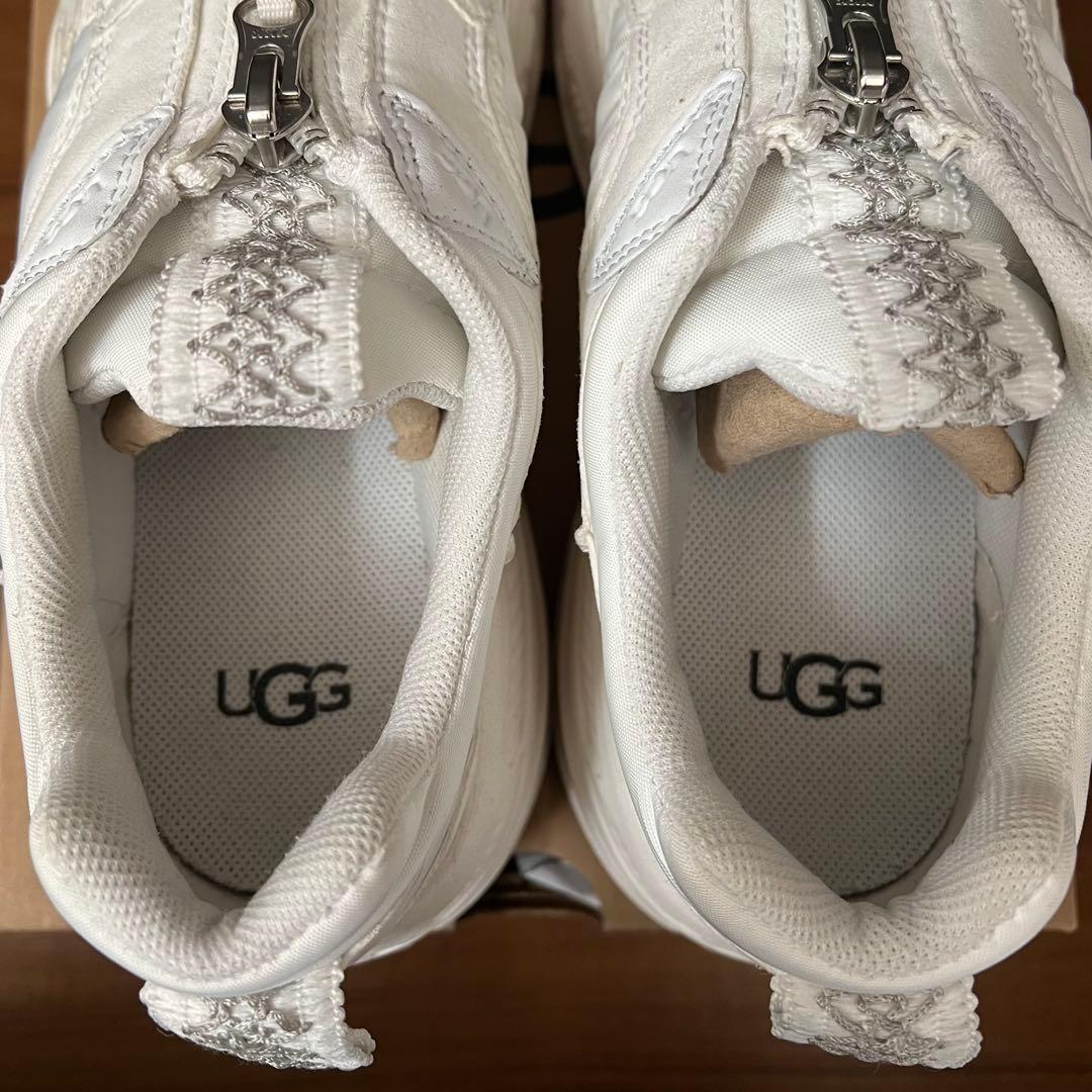 極美品 UGG CA805 ジップ 厚底 スニーカー 白