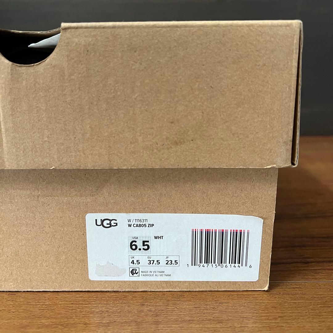 極美品 UGG CA805 ジップ 厚底 スニーカー 白