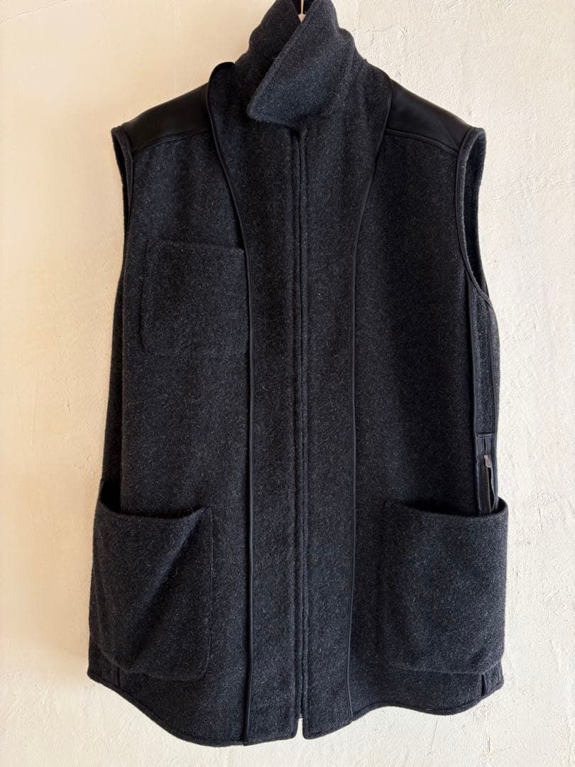 エルメスマルジェラ期　アルパカオーバーベスト　チャコールグレー36サイズ極美品