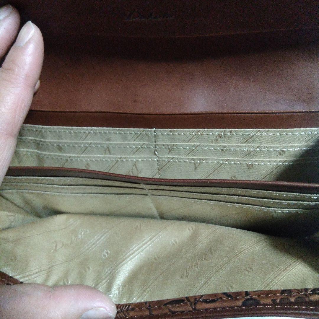 Dakota のイタリア製牛革ミモザ花柄 長財布