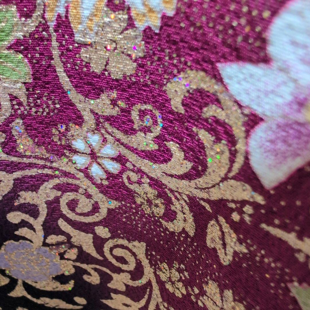 ＊you＊京都染織黒留め袖正絹豪華なお花柄同八掛けハジックガード付き4点