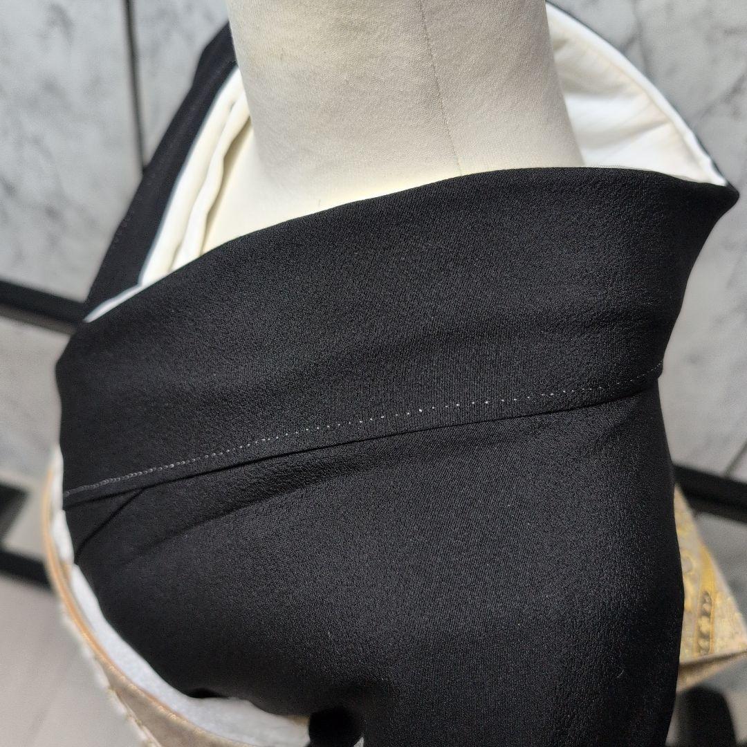 ＊you＊京都染織黒留め袖正絹豪華なお花柄同八掛けハジックガード付き4点