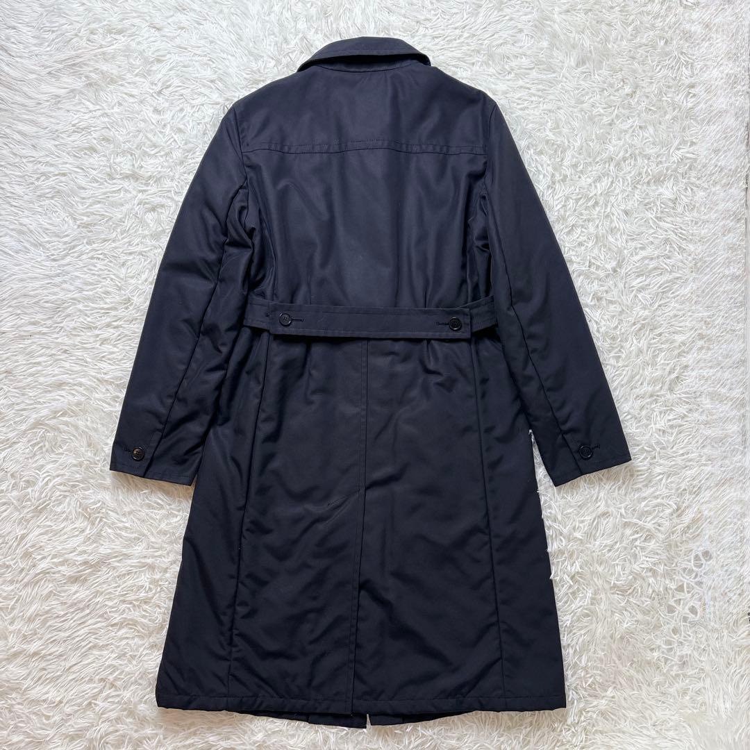 美品 Max Mara ベルテッド ロングコート キルティング L ブラック