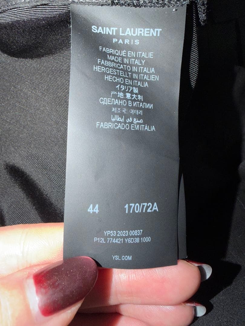 Saint Laurent ハイウエストテーラードパンツ