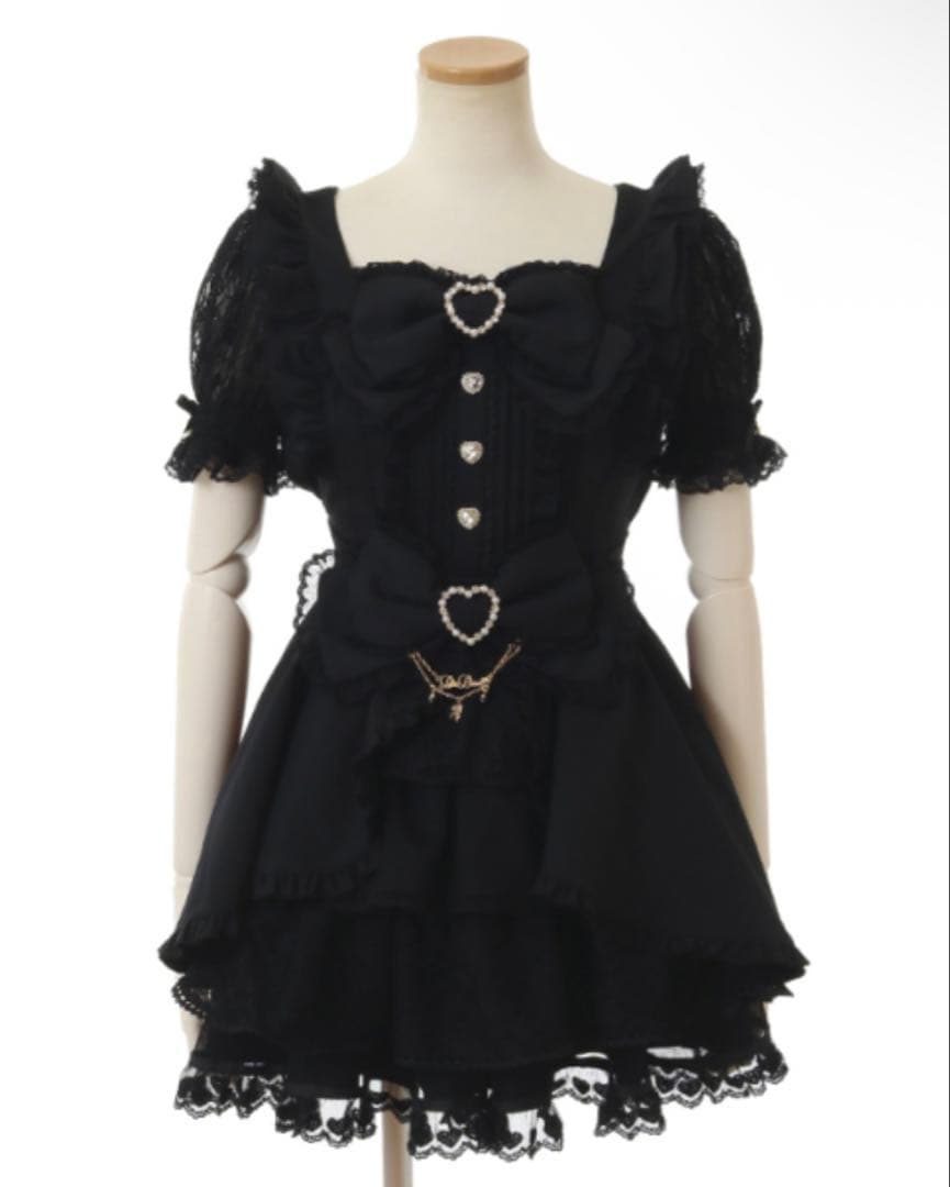 LIZLISA フロントカシュクールBIGリボンセットアップ