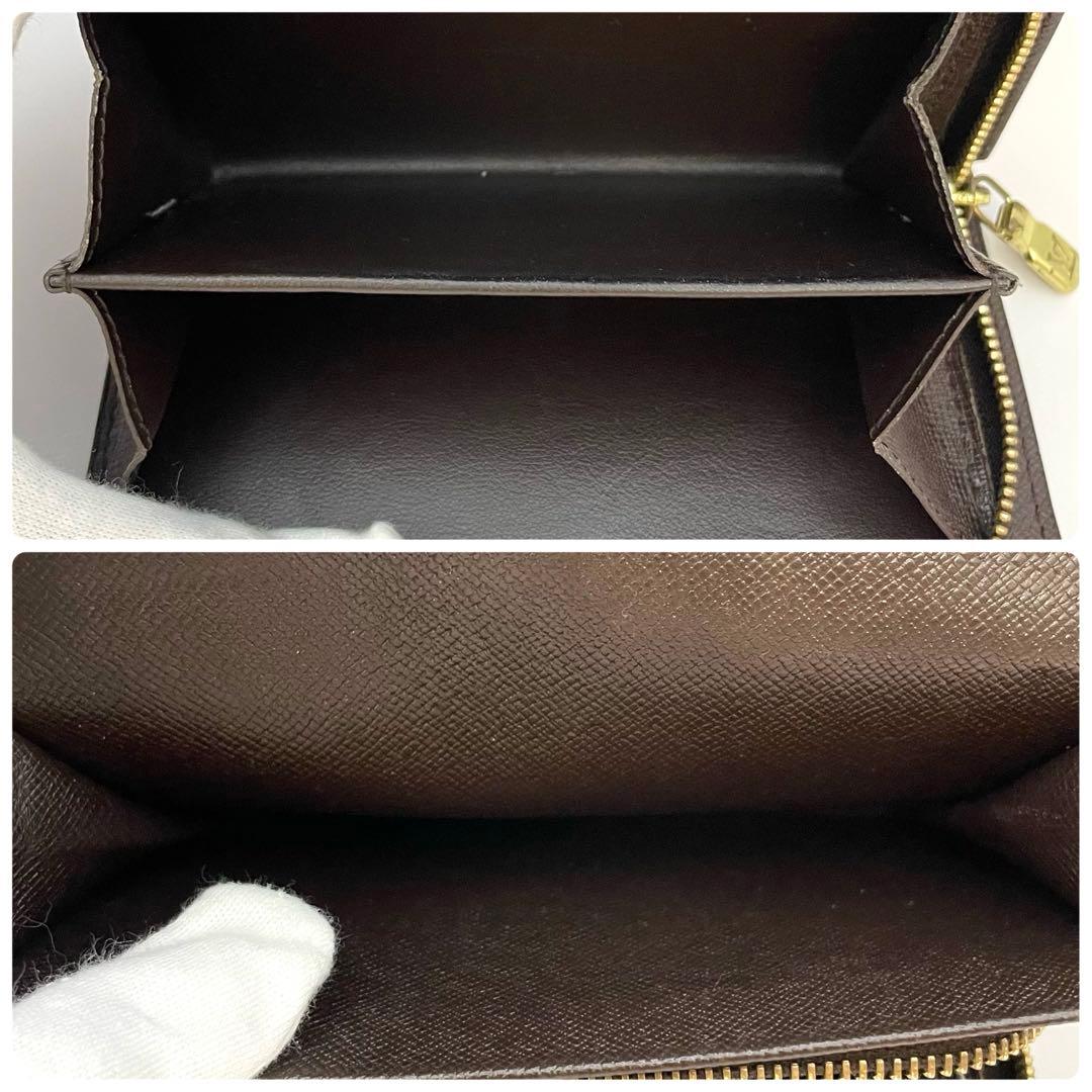 ルイヴィトン　折り財布　ブラウン　Ｌ字ファスナー　ポルトモネ　茶色