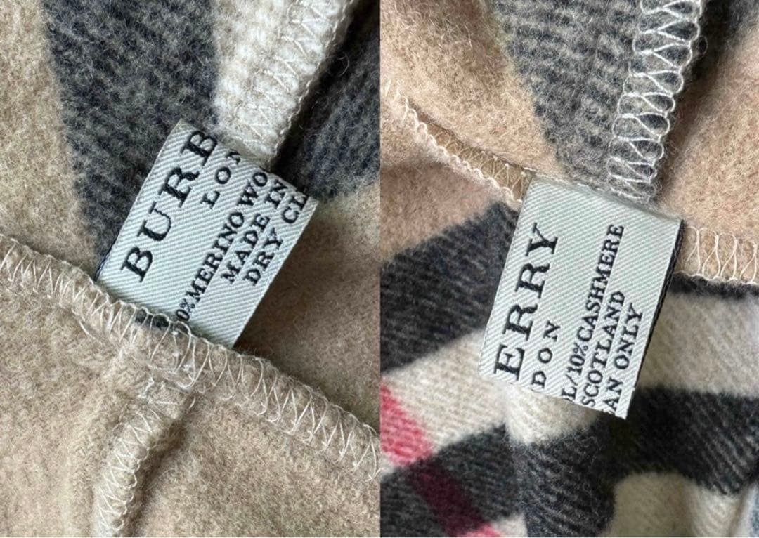 BURBERRY チェック柄 バーバリー　フード付きポンチョ　ケープ　ショール