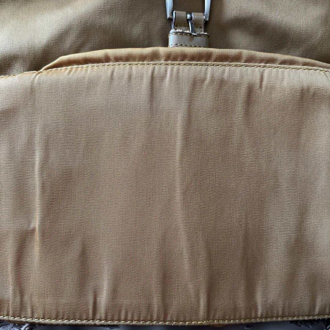 PRADA リュック バックパック 三角ロゴ ブラウン ナイロン レザー