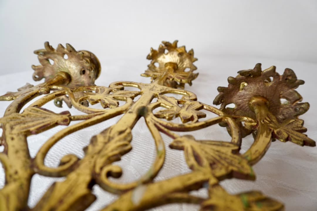 イタリア ヴィンテージ キャンドルスタンド 真鍮製