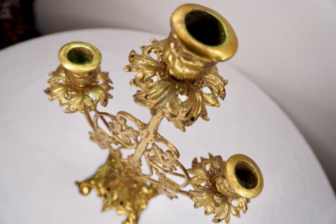 イタリア ヴィンテージ キャンドルスタンド 真鍮製