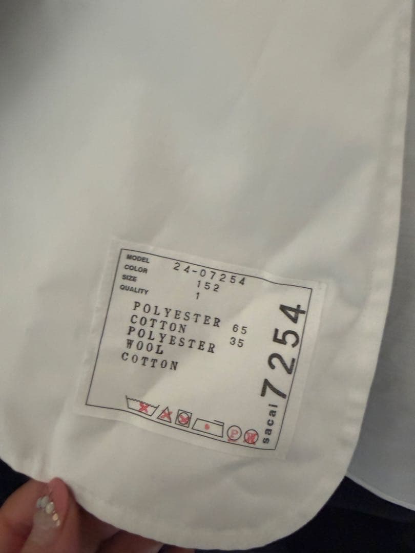 sacai 2024ss コレクションノースリーブシャツワンピース