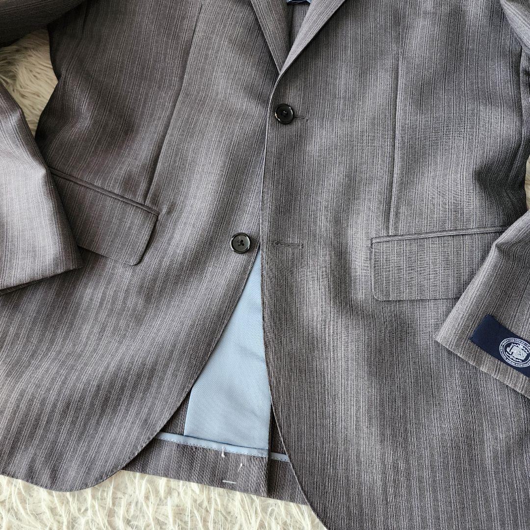 【未使用】ジェイプレス スーツ bower roebuck ストライプ グレー系