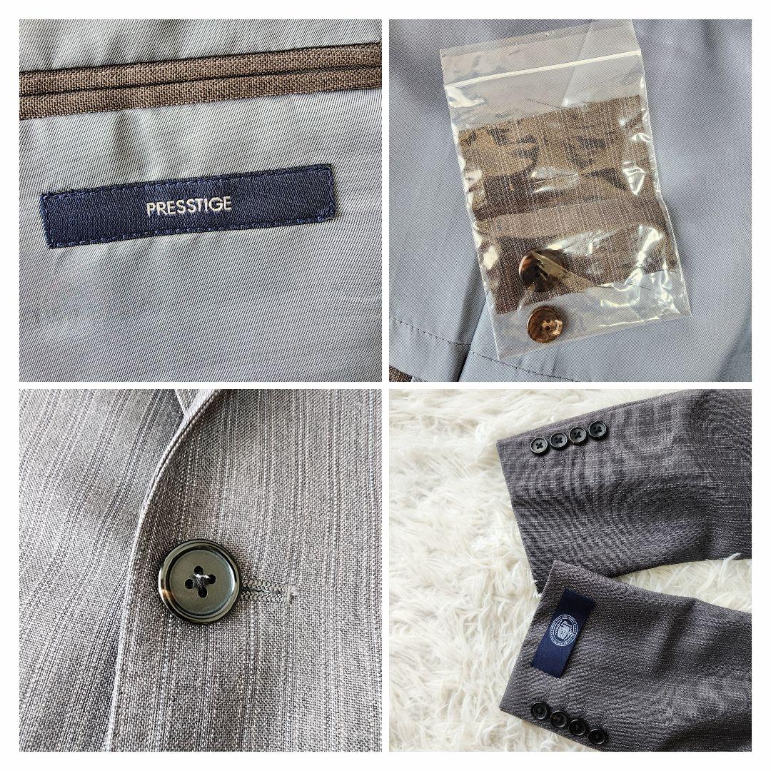 【未使用】ジェイプレス スーツ bower roebuck ストライプ グレー系