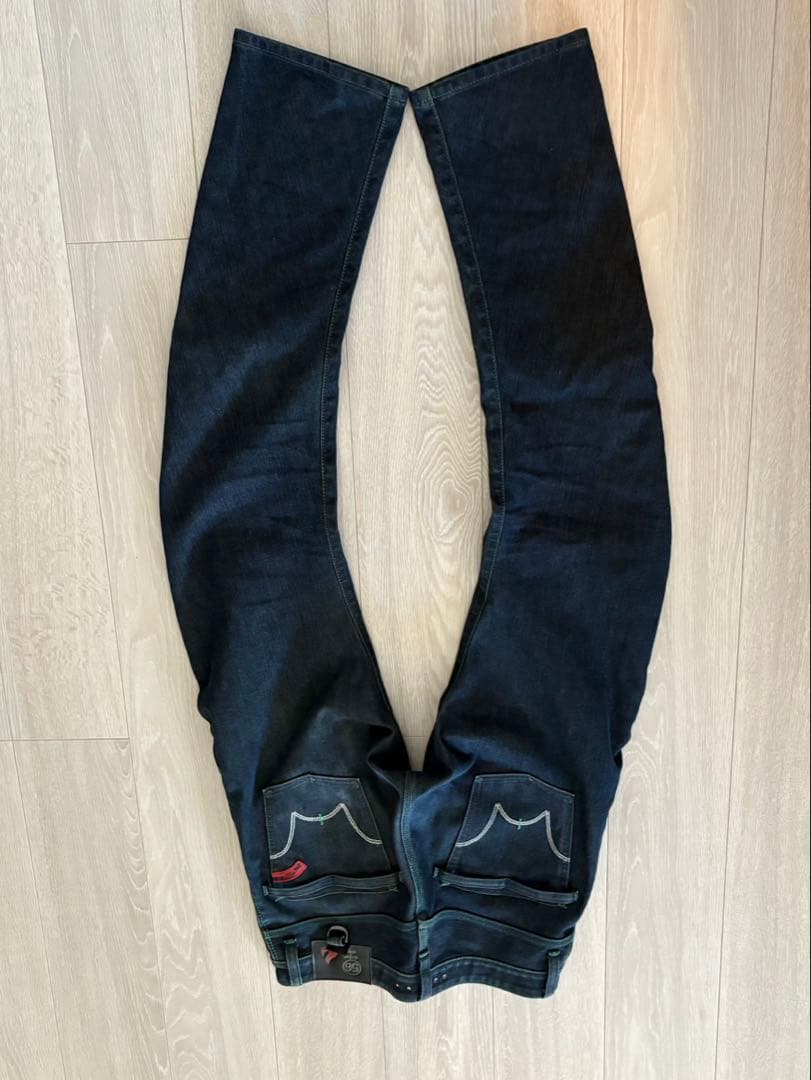 【試着のみ】EDWIN ×56designダークブルー ジーンズ Mサイズ防寒