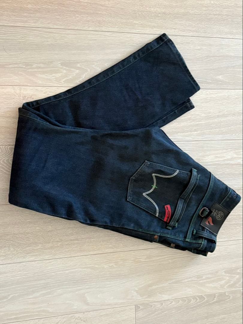 【試着のみ】EDWIN ×56designダークブルー ジーンズ Mサイズ防寒