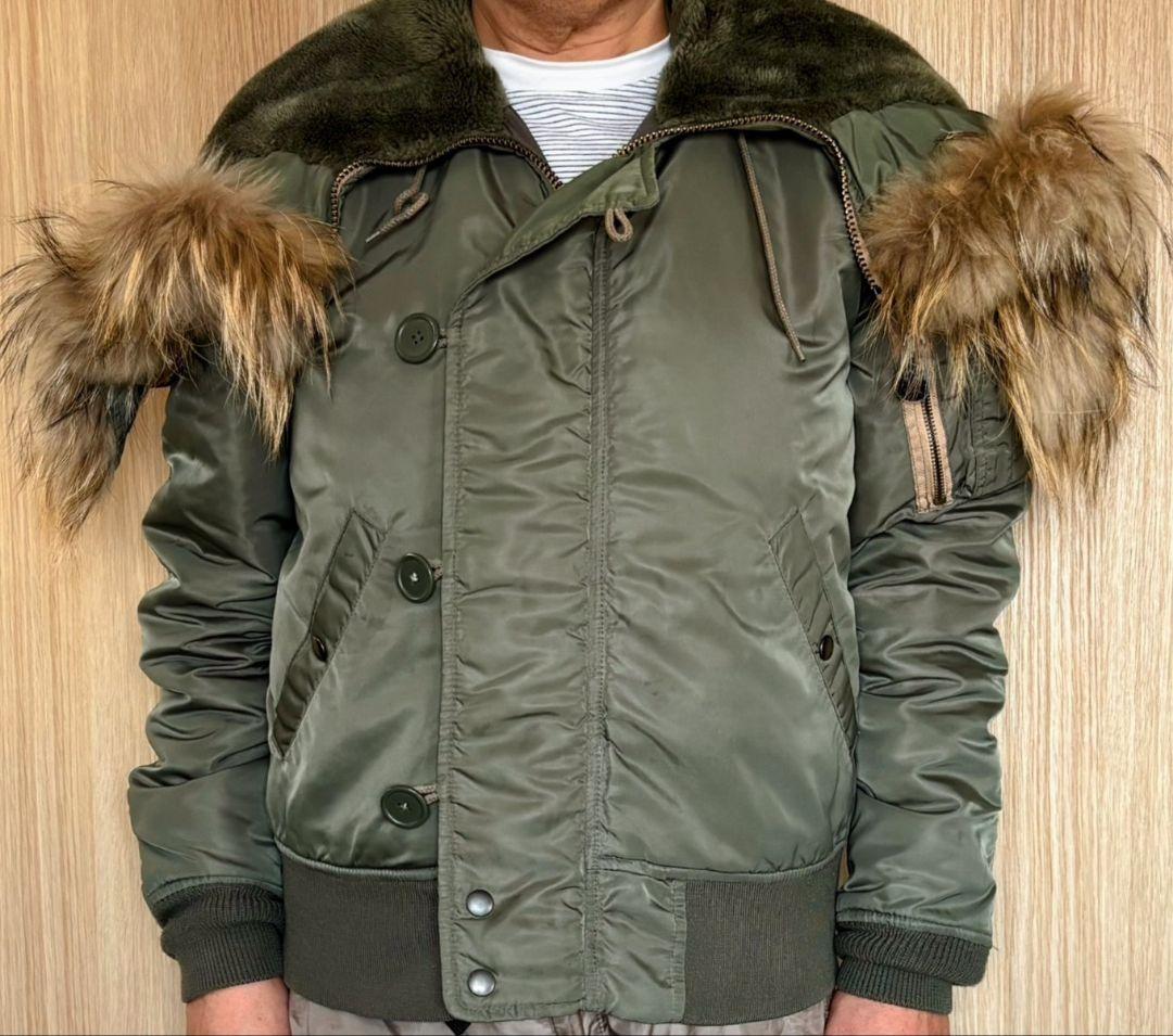 AVIREX N-2B フライトジャケット フード ファーアウター 短丈