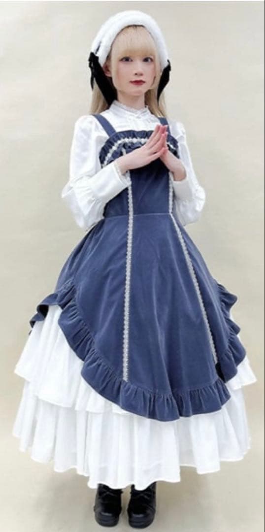 axes femme Chalmiere ウィンタージャンパースカート（ブルー）