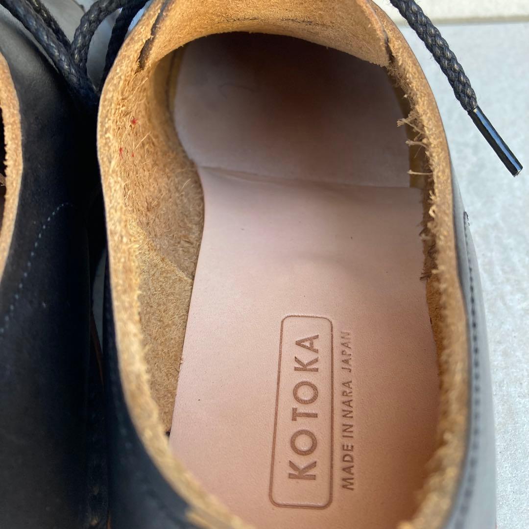 KOTOKA 一枚革ダービー ブラック 25.5