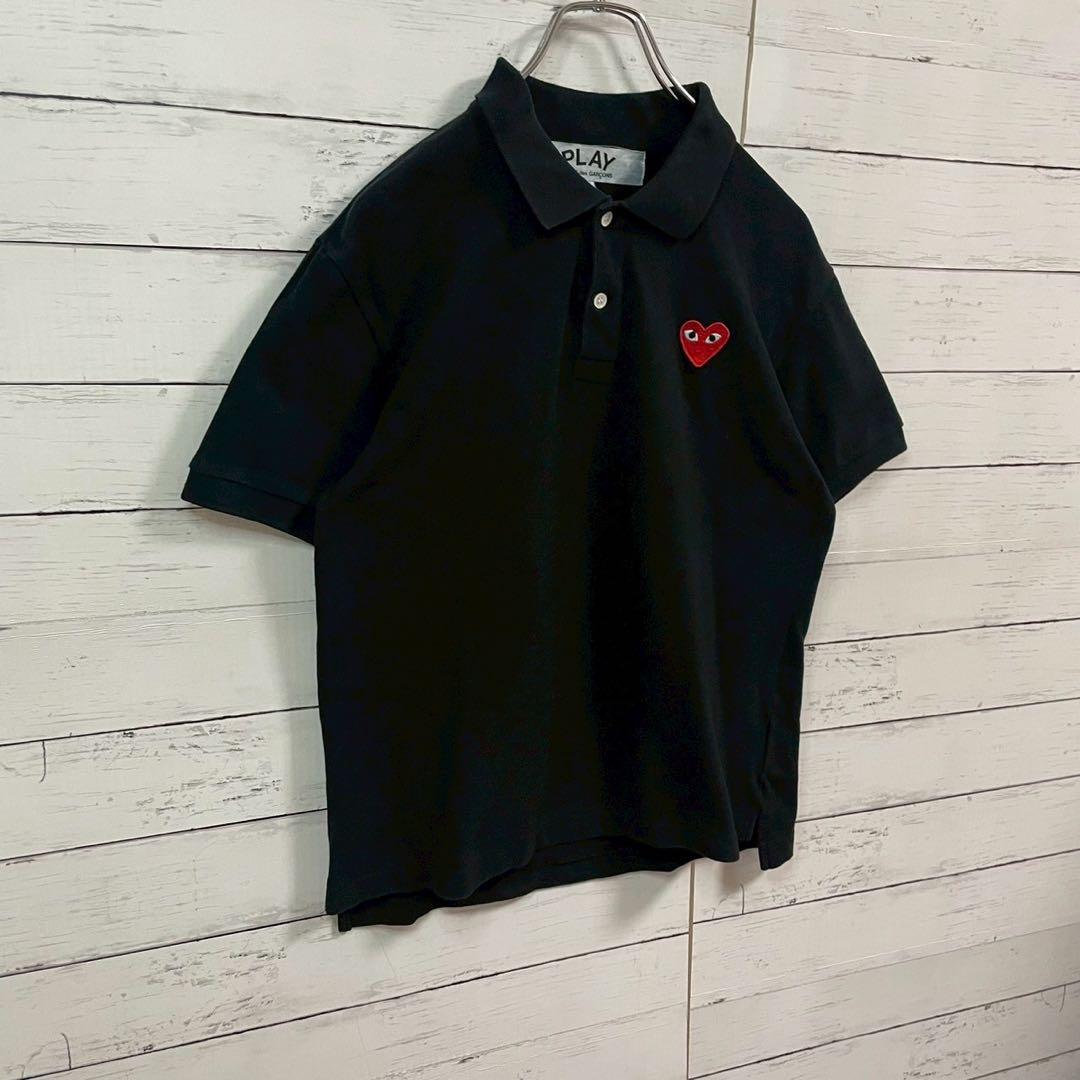 1【即完売モデル】プレイコムデギャルソン☆ワンポイント刺繍 ポロシャツ☆7267