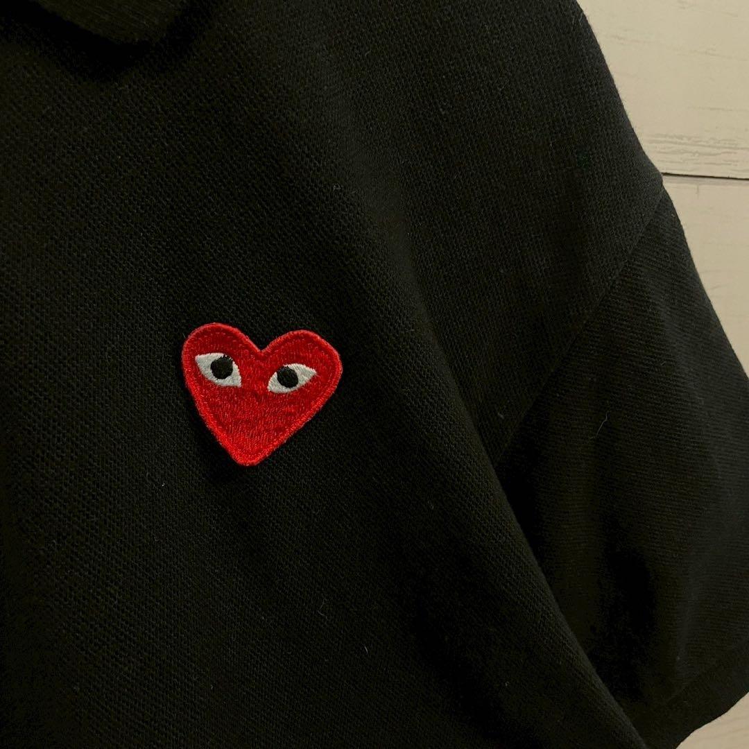 1【即完売モデル】プレイコムデギャルソン☆ワンポイント刺繍 ポロシャツ☆7267